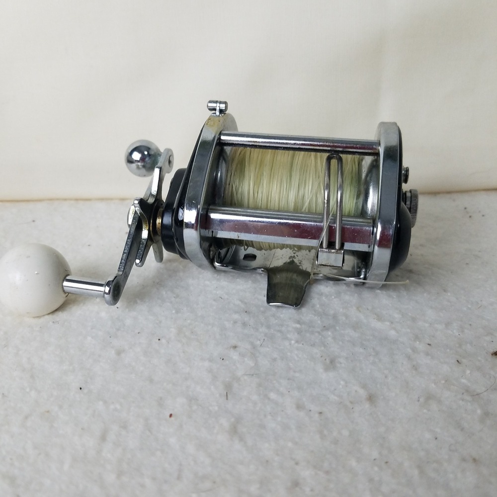 Sears Levelwind 6 4374 Fishing Reel Black Silver Good Vintage Level Wind - Picture 3 of 10